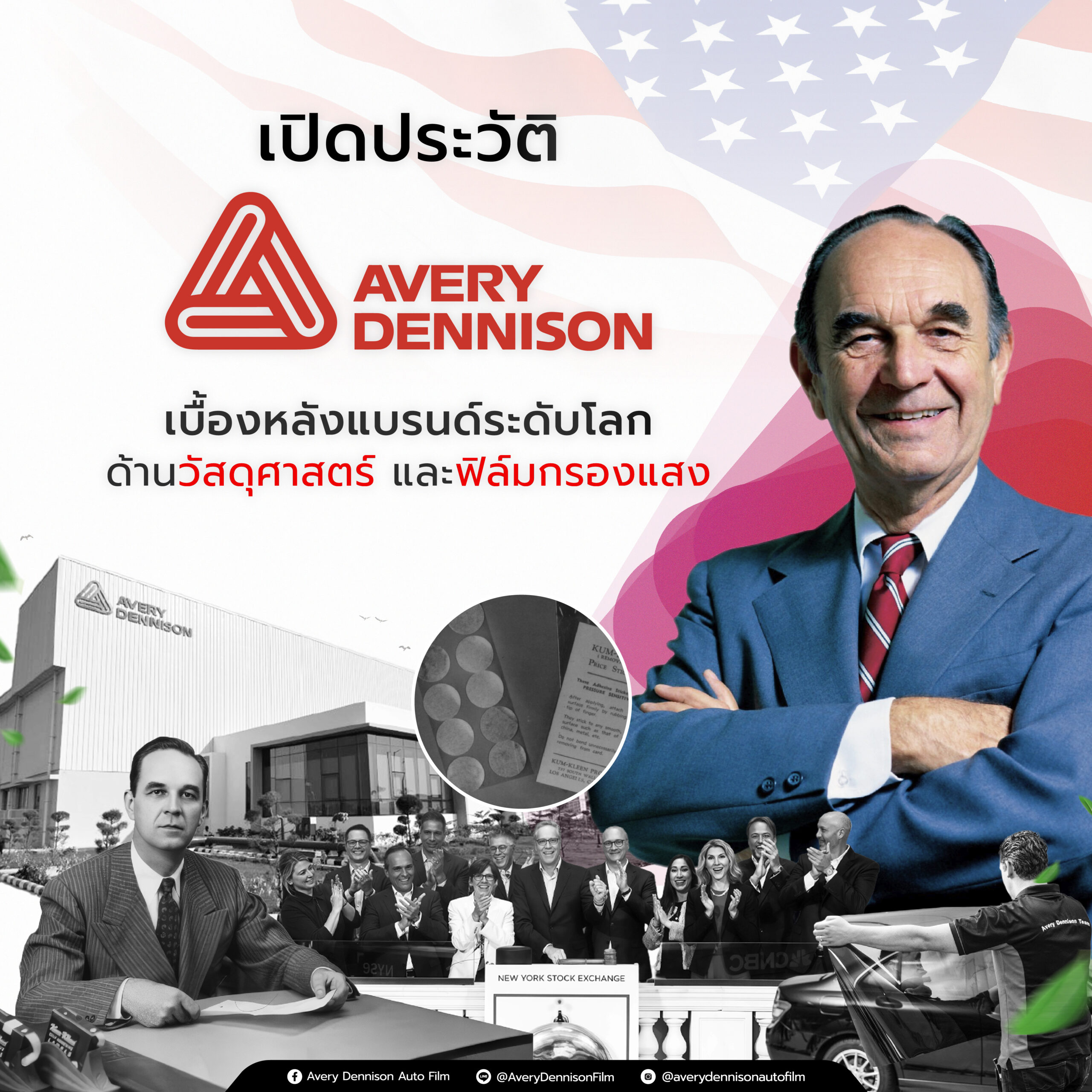เปิดประวัติ Avery Dennison เบื้องหลังแบรนด์ระดับโลกด้านวัสดุศาสตร์และฟิล์มกรองแสง